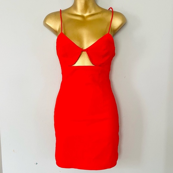 Superdown Revolve Breslyn Red cut out mini dress - Picture 1 of 5